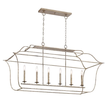 Quoizel Gallery 6 Light 48" Wide Chandelier Century Silver Leaf