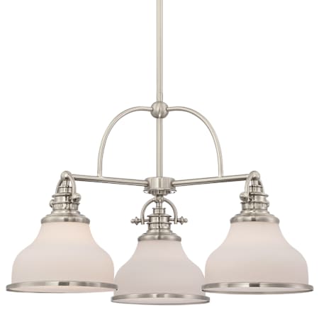 Quoizel Grant 3 Light 24" Wide Chandelier Brushed Nickel