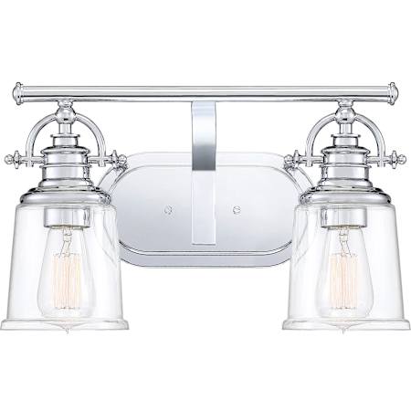 Quoizel Grant 2 Light 16" Wide Bathroom Vanity Light Polished Chrome