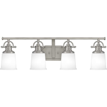 Quoizel Grant 4 Light 32" Wide Bathroom Vanity Light Antique Nickel