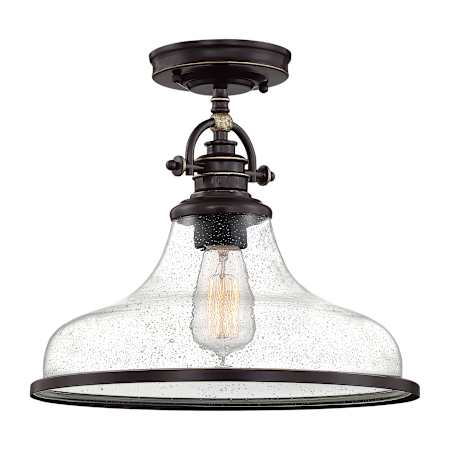 Quoizel Grant 14" Wide Semi-Flush Ceiling Fixture Palladian Bronze
