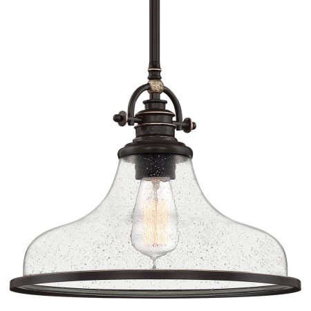 Quoizel Grant 14" Wide Pendant / Semi-Flush Ceiling Fixture Palladian Bronze