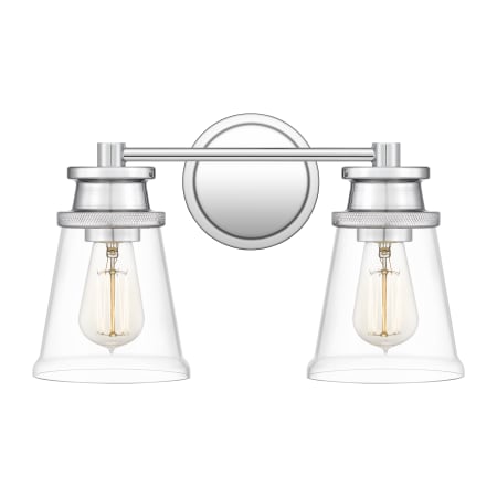 Quoizel Haverfield 2 Light 15" Wide Bathroom Vanity Light Polished Chrome