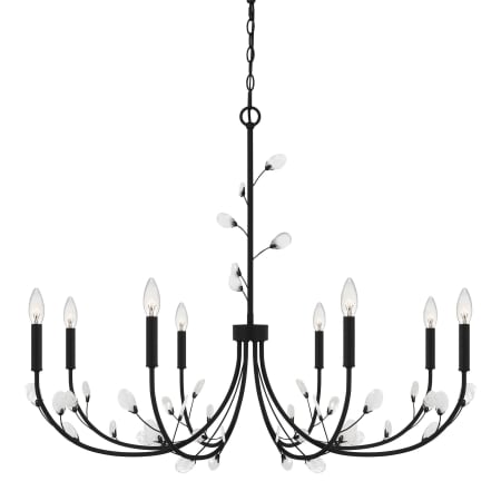 Quoizel Heiress 8 Light 40" Wide Taper Candle Style Chandelier Matte Black