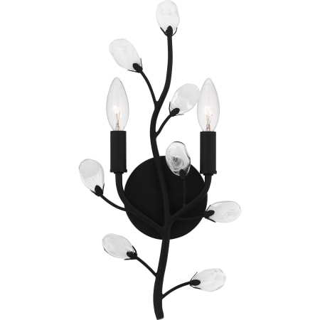 Quoizel Heiress 2 Light 18" Tall Wall Sconce Matte Black