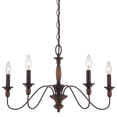 Quoizel Holbrook 5 Light 24" Wide Candle Style Chandelier Tuscan Brown