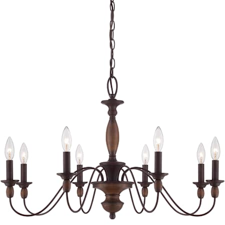 Quoizel Holbrook 8 Light 29" Wide Candle Style Chandelier Tuscan Brown