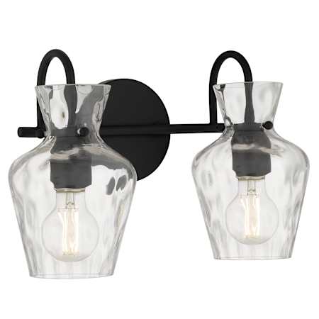 Quoizel Hollis 2 Light 14" Wide Vanity Light Matte Black