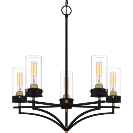 Quoizel Hillside 5 Light 27" Wide Chandelier Matte Black
