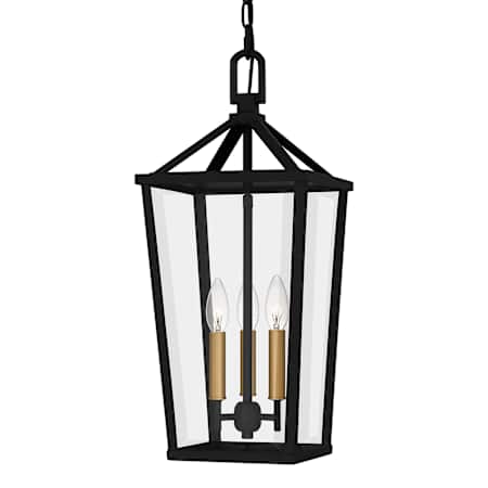 Quoizel Hull 3 Light 10" Wide Taper Candle Mini Pendant Matte Black