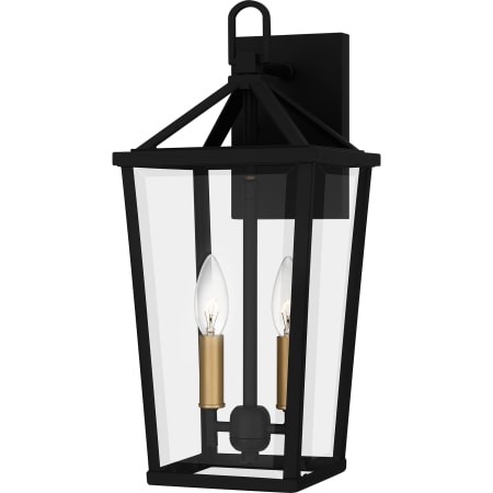 Quoizel Hull 2 Light 18" Tall Outdoor Wall Sconce Matte Black