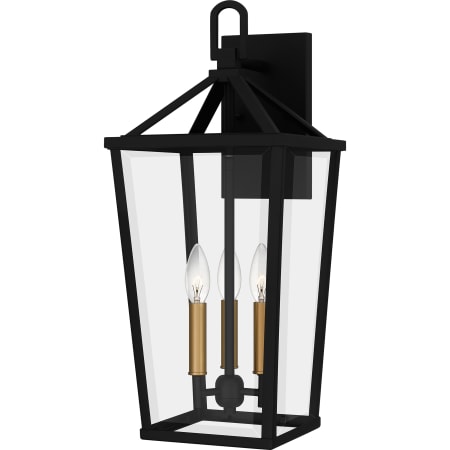 Quoizel Hull 3 Light 22" Tall Outdoor Wall Sconce Matte Black