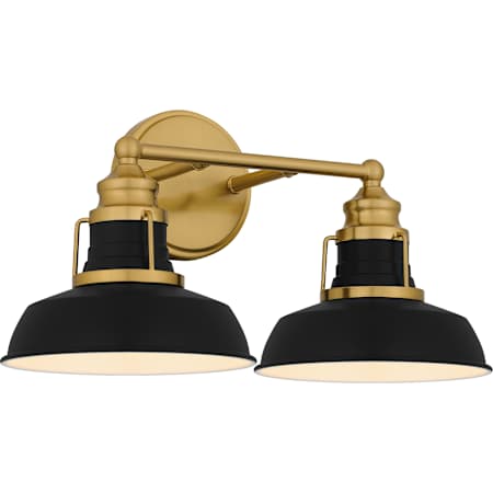 Quoizel Huxley 2 Light 17" Wide Bathroom Vanity Light Aged Brass