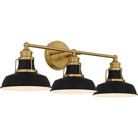 Quoizel Huxley 3 Light 26" Wide Bathroom Vanity Light Aged Brass