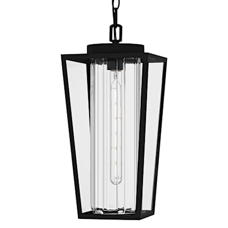 Quoizel Jett 9" Wide Mini Pendant with Clear Glass Shade Matte Black