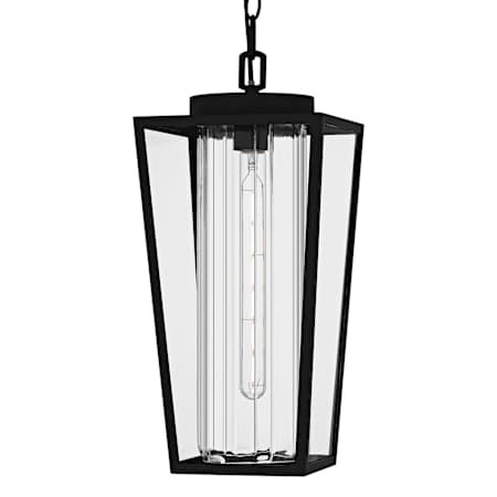 Quoizel Jett 9" Wide Outdoor Mini Pendant with Clear Glass Shade Matte Black