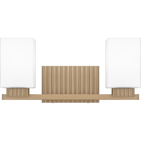 Quoizel Joyner 2 Light 16" Wide Bathroom Vanity Light with Etched Opal Shades Bronze Gold