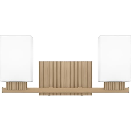 Quoizel Joyner 2 Light 16" Wide Bathroom Vanity Light with Etched Opal Shades Bronze Gold