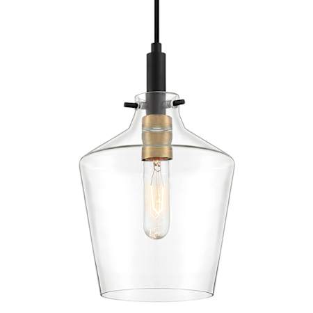Quoizel June Single Light 8" Wide Mini Pendant Earth Black