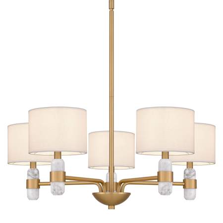 Quoizel Kimberly 5 Light 30" Wide Chandelier Brushed Weathered Brass