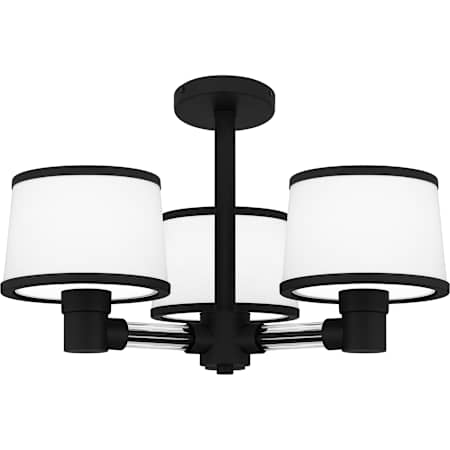 Quoizel Kylen 3 Light 22" Wide Semi-flush Ceiling Fixture Matte Black