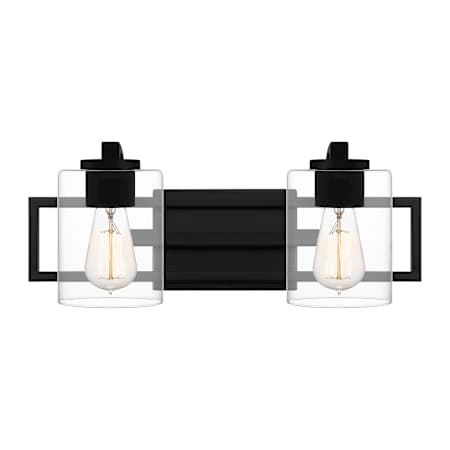 Quoizel Lansdowne 2 Light 18" Wide Bathroom Vanity Light Matte Black