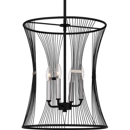 Quoizel Leiland 4 Light 16" Wide Taper Candle Multi Light Pendant Matte Black