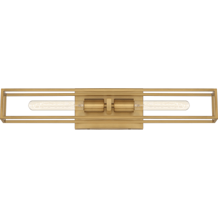Quoizel Leighton 2 Light 24" Wide Bath Bar Weathered Brass