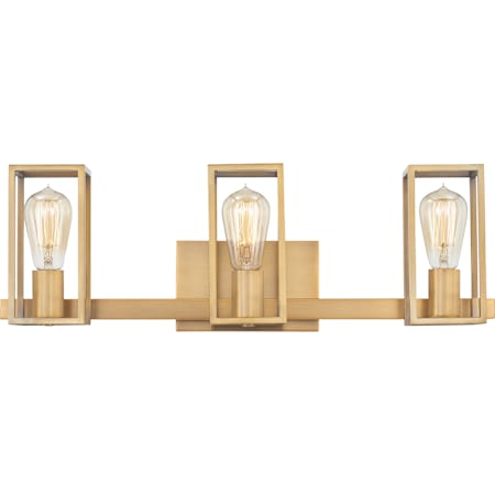 Quoizel Leighton 3 Light 24" Wide Bathroom Vanity Light Weathered Brass