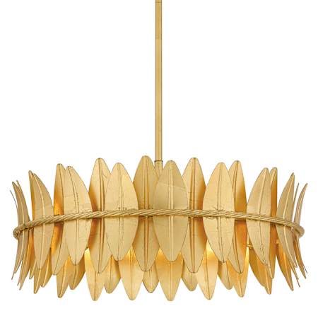 Quoizel Liza 4 Light 21" Wide Drum Chandelier Gold Leaf