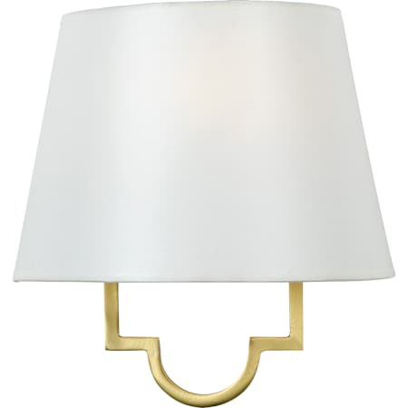 Quoizel Millennium 1 Light 10" Tall Wall Washer with White Parchment Shade Gallery Gold