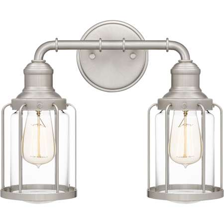 Quoizel 2 Light 15" Wide Vanity Light Brushed Nickel