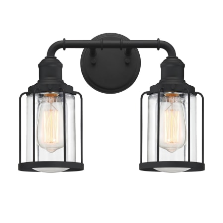 Quoizel 2 Light 15" Wide Vanity Light Earth Black