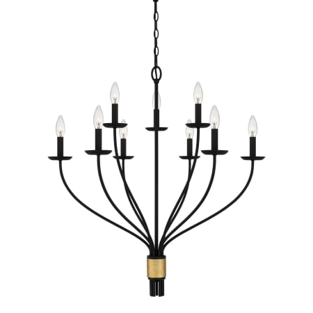 Quoizel Margaret 9 Light 32" Wide Taper Candle Style Chandelier Matte Black
