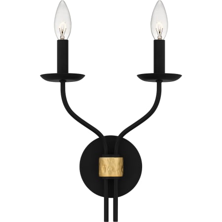 Quoizel Margaret 2 Light 18" Tall Wall Sconce Matte Black