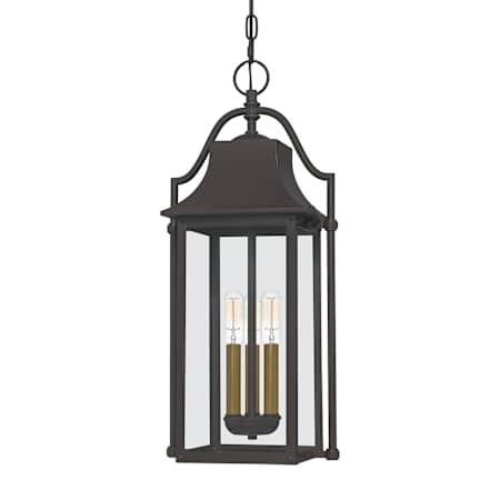 Quoizel Manning 3 Light 9" Wide Pendant Western Bronze