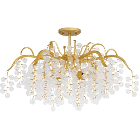 Quoizel Maple 6 Light 29" Wide Semi-Flush Ceiling Fixture Gold Leaf