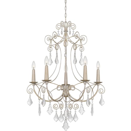 Quoizel Merida 5 Light 28" Wide Crystal Candle Style Chandelier Vintage Gold
