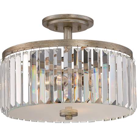 Quoizel Mirage 3 Light 14.75" Wide Semi-Flush Mount Ceiling Fixture Vintage Gold