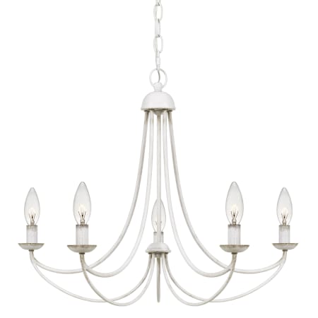 Quoizel Mirren 5 Light 21" Wide Taper Candle Chandelier Antique White