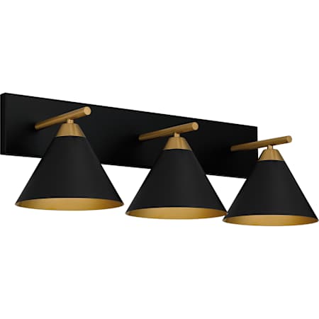 Quoizel Mastro 3 Light 28" Wide Bathroom Vanity Light Matte Black