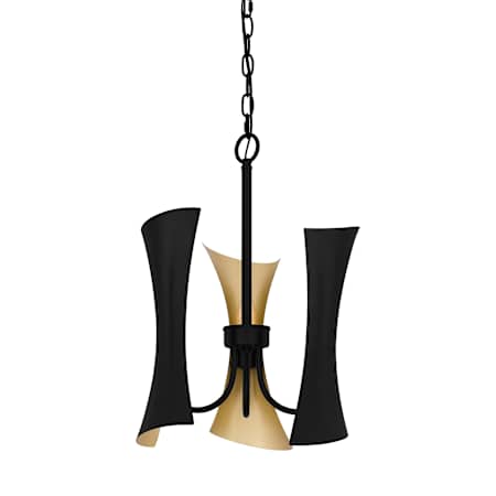 Quoizel Myla 3 Light 15" Wide Multi Light Pendant Matte Black