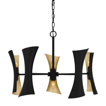 Quoizel Myla 10 Light 28" Wide Abstract Chandelier Matte Black