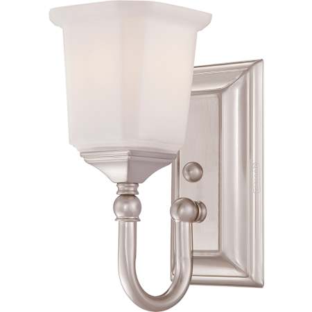 Quoizel Nicholas Single Light 10" Tall Bathroom Sconce Brushed Nickel