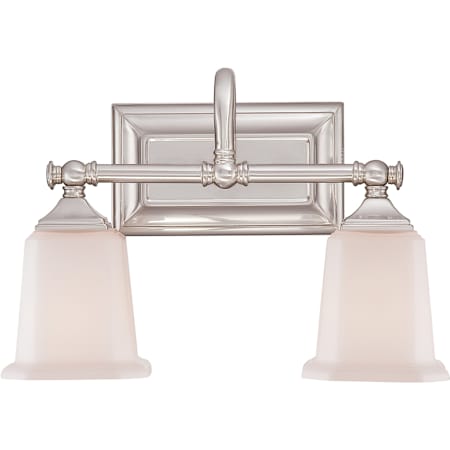 Quoizel Nicholas 2 Light 15" Wide Bathroom Vanity Light Brushed Nickel