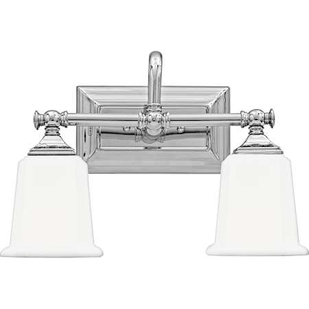 Quoizel Nicholas 2 Light 15" Wide Bathroom Vanity Light Polished Chrome