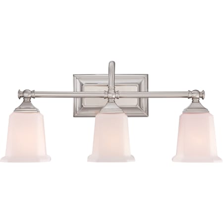 Quoizel Nicholas 3 Light 22" Wide Bathroom Vanity Light Brushed Nickel
