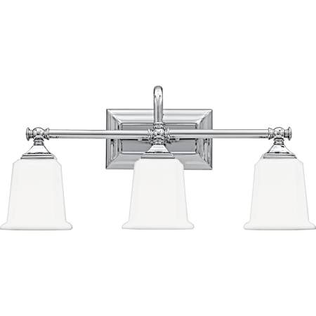 Quoizel Nicholas 3 Light 22" Wide Bathroom Vanity Light Polished Chrome