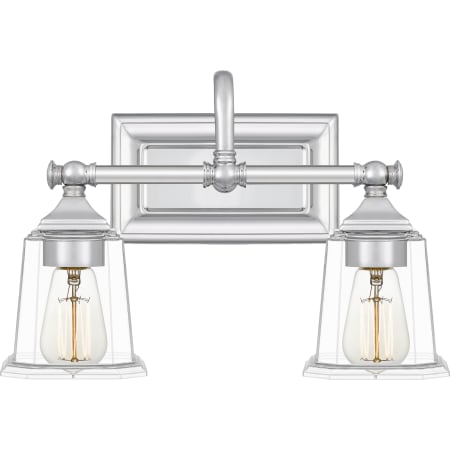 Quoizel Nicholas 2 Light 15" Wide Bathroom Vanity Light Polished Chrome