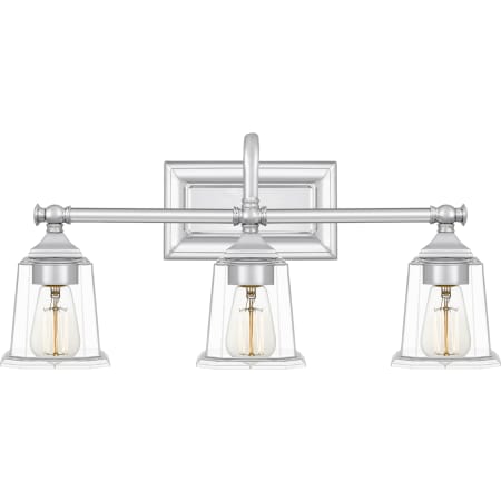 Quoizel Nicholas 3 Light 22" Wide Bathroom Vanity Light Polished Chrome